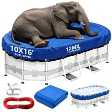 16x10ft Oval Winter Pool Cover Heavy Duty Pool Covers For Above Ground Pool ...
