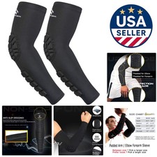 2PCS Padded Compression Elbow  Forearm Sleeves for Ultimate Sports Support