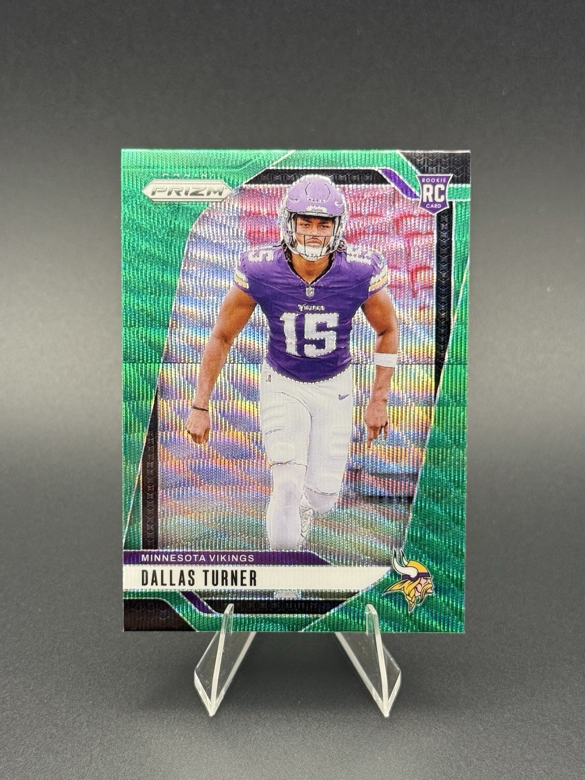 2024 Panini Prizm - Rookies Dallas Turner #324 Green Wave Prizm (RC)