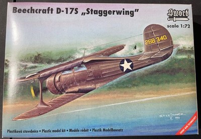 Sword Beechcraft D-17S Staggerwing 72010 1/72 NIB Model Kit  Sullys Hobbies 
