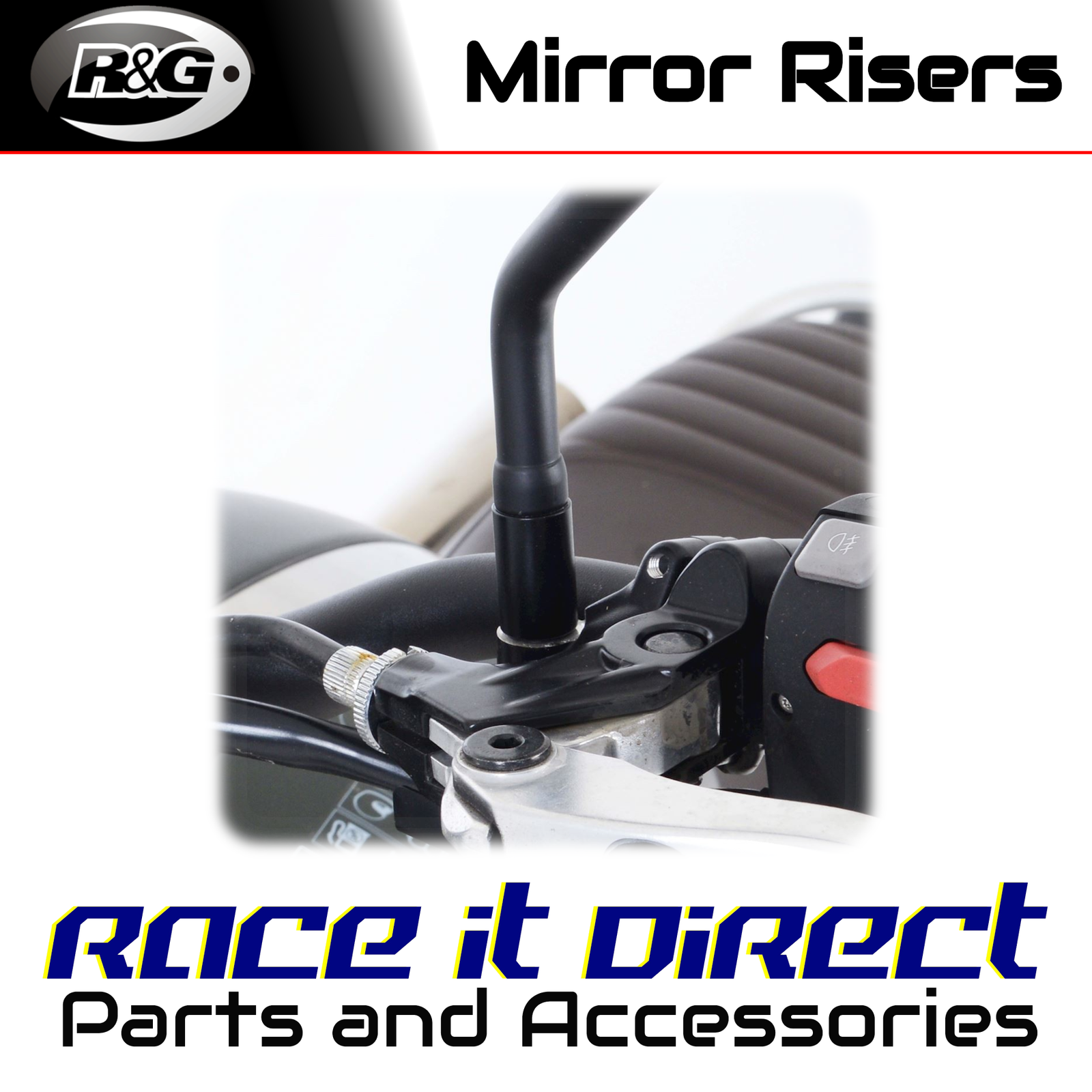 R&G - MR0013BK - Mirror Risers