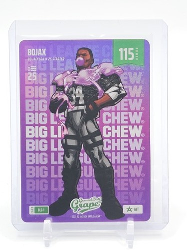 BOJAX BO JACKSON 2025 BATTLE ARENA BIG LEAGUE CHEW #BLC-1 ALT 115 Q3735