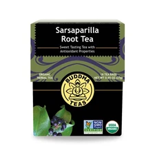 Buddha Teas Sarsaparilla Root Tea 18 Count Caffeine Free Organic Herbal Tea