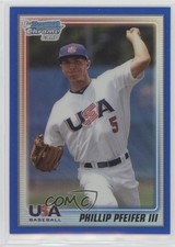 2010 Bowman Chrome USA Stars Blue Refractor 87/150 Phil Pfeifer Phillip III 1m0