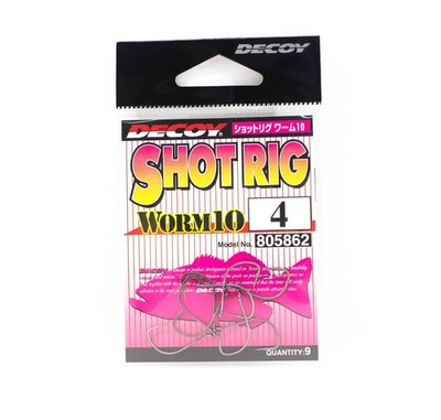 Decoy Worm 10 Shot Rig Worm Hook for Wacky Style Size 4 (5862)