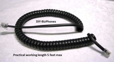 Charcoal Gray 9Ft Handset Cord for 3com NBX Phone IP Curly Receiver 2102PE 3102A