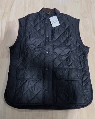 Barbour Lowerdale Diamond-Quilted Gilet Vest In Classic Black - Men's Size M