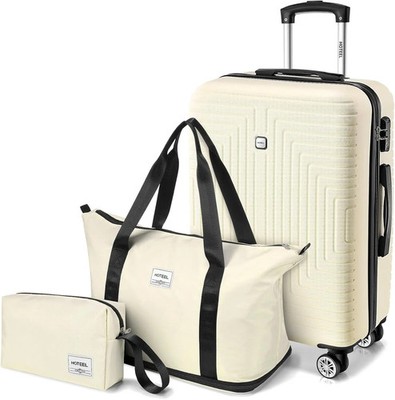  3pcs Luggage Set Hard Shell Suitcases Packing Box With Wheel TSA Aproved Lock