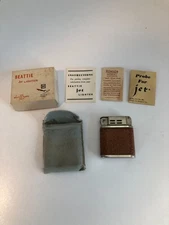 Vintage Beattie Leather Wrapped Jet Lighter - U.S. Patent No. 1894300