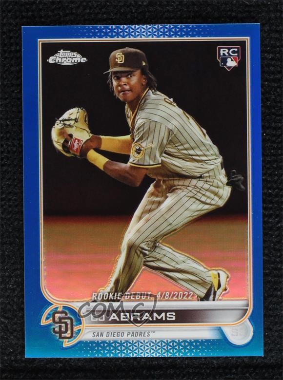 2022 Topps Chrome Update Debut Blue Refractor 182/199 CJ Abrams Rookie RC 0s1o
