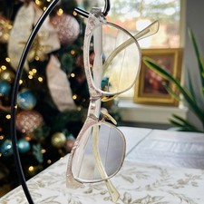 Vintage ArtCraft Cat Eye Glasses 4 1/4 - 5 1/2 Alum Etched 1950's - Frames Only