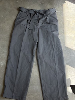 Zara Pleated Relaxed Fit Baggy Belted Pants Gray New Men s Size 30 (EUR 38)