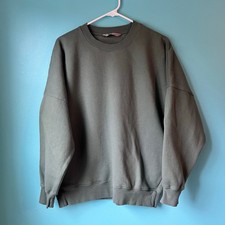 Tuff Athletics Womens Sweatshirt Fleece Crew Neck Pullover with pockets Green