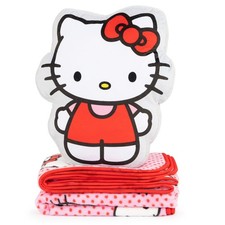 Disney Kids Character Shaped Pillow  Throw Set--Hello Kitty