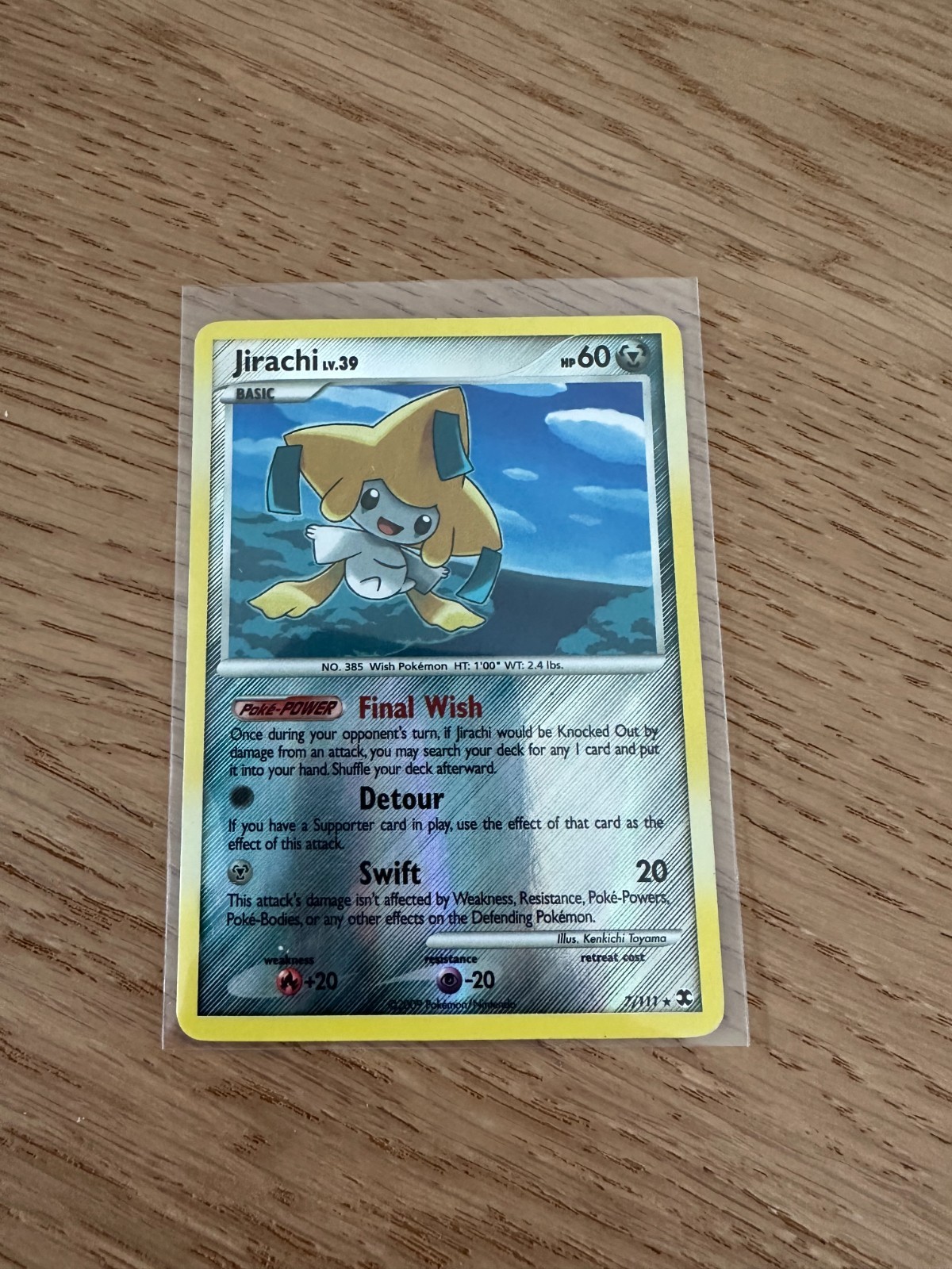 2009 Rising Rivals Jirachi 7/111 Reverse Holo Rare Pokemon Card