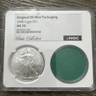 2008 American Silver Eagle MS70 S$1 NGC, Mint Packaging