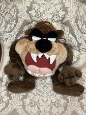 Vintage Looney Tunes TAZ Tasmanian Devil Plush Toy - Play By Play, 50 cm, 1997