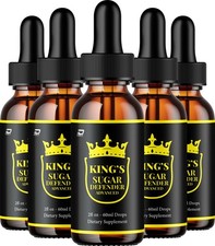 (5 Pack) Kings Sugar Defender Liquid Drops – Kings SugarDefender Natural Blend
