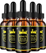 (5 Pack) Kings Sugar Defender Liquid Drops – Kings SugarDefender Natural Blend