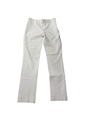Joseph Women s White Straight Leg Pants Trousers Side Zip Designer Size 38