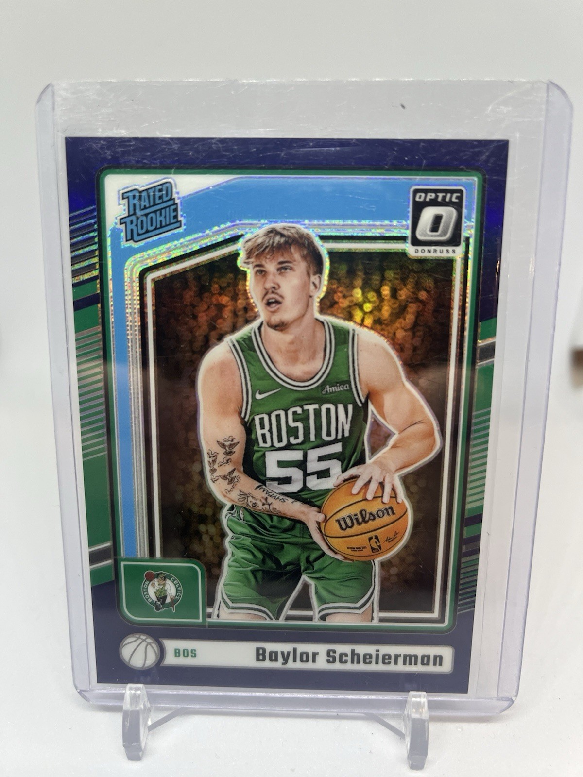 2024-25 Panini Donruss Optic Rated Rookie Purple Prizm Baylor Scheierman RC #263