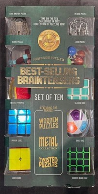 10 Best Selling BRAINTEASERS Wood Puzzles, Metal Collection, Twisted Puzzles NEW