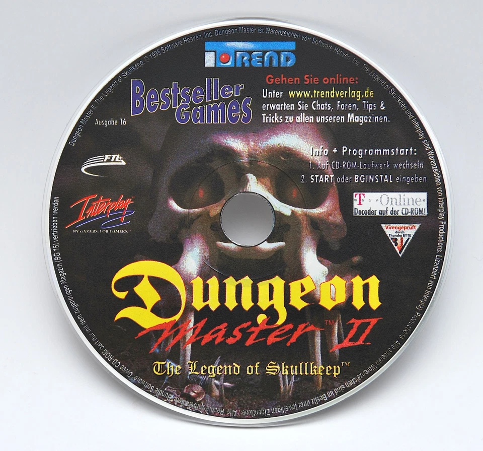 Bestseller Games Nr. 16 – Dungeon Master II: The Legend of Skullkeep (1995) PC