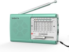 XHDATA D219 Radios Portable Am Fm with Strong Reception Compact Design, Green