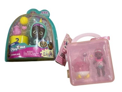 Cry Babies Crawling Delia Mini Doll & MGA Baby Born MINIS Playset