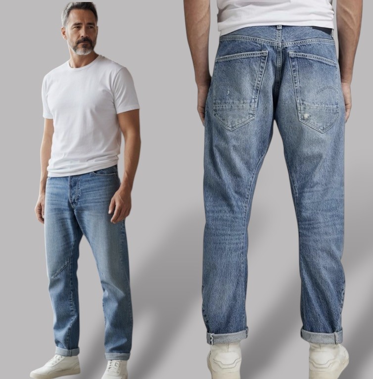 Mens Jeans G-Star Raw Arc 3D Button Fly W29 L32 Slim Blue Logo RRP: £115 Men UK image 6