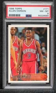 1996-97 Topps Allen Iverson #171 PSA 8 Rookie RC HOF