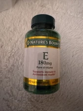 Nature's Bounty Vitamin E 180mg Pure DL-Alpha, 400 iu 120 Softgels Exp 10/2026