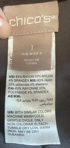 NEW Chico's Ponte Leggings US Size 8 (Sz 1 ) Gray Pull On Stretch Pants - Picture 9 of 11