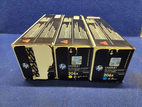 HP 206X Cyan/Magenta/Yellow High Yield Toner Cartridge, Pack Of 3 - Picture 2 of 2