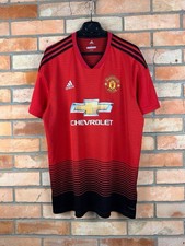 MANCHESTER UNITED 2018-2019 HOME FOOTBALL SHIRT SOCCER JERSEY ADIDAS SIZE L