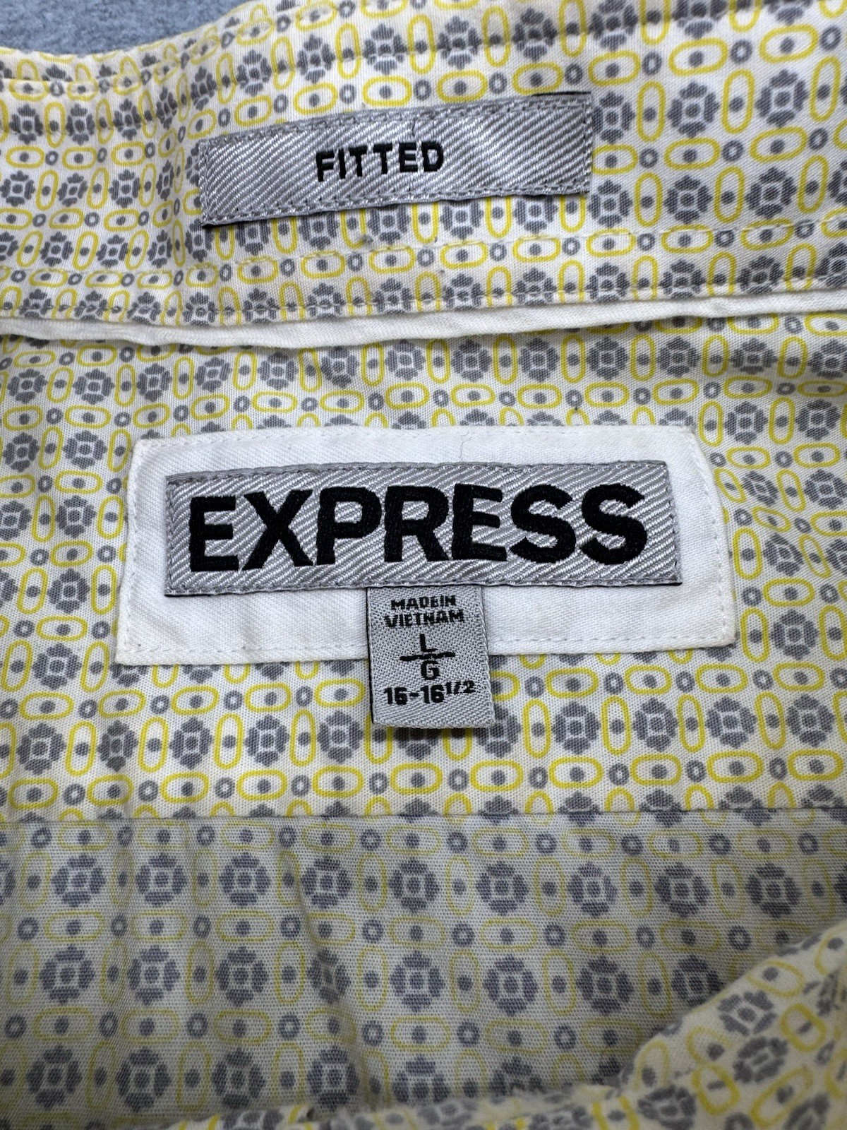 Men’s Fitted Button Down Shirt Patterned Long Sle… - image 5