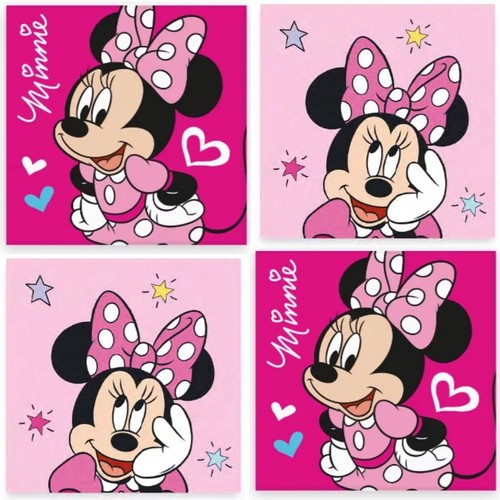 2 Pack Minnie Mouse Towel 30X30 Hand Towel Kids Towel Face Towel