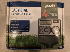 Minuterie d'arrosage d'intérieur Orbit 4 stations Easy Dial avec Easy Set Logic 57594 NEUF