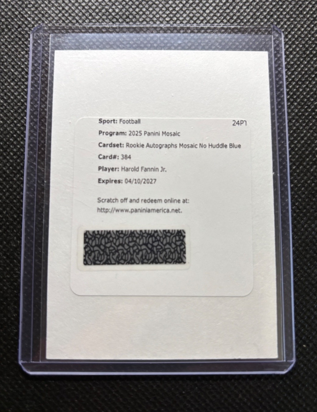 2025 Panini Mosaic HAROLD FANNIN JR. #384 RC rookie AUTO /99 BLUE - REDEMPTION