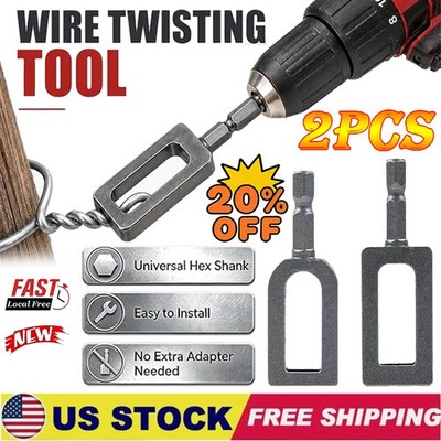 2Pcs Electric Drill Wire Twisting Tool, Heavy Duty Wire Twister for Drill New