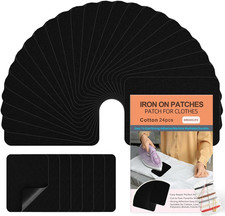 Iron on Patches for Clothes 24Pcs, Iron on Patches for Jeans, Cotton Denim Repai