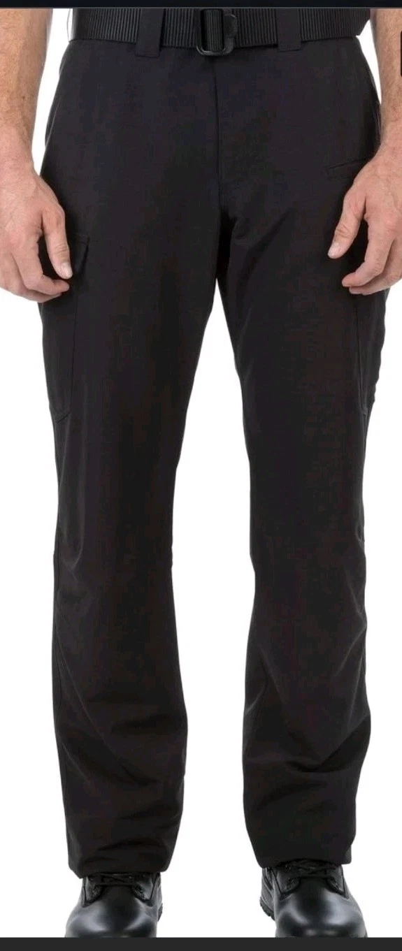 5.11 Tactical Fast-Tac Cargo Pant LG 74439L Black Ripstop Utility Mens 50x32