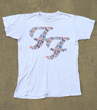 Foo Fighters Unisex White Logo Graphic Tee S Cotton Crew Neck