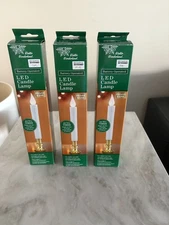 Winter Wonderland LED Candle Lamp SET OF 3 -BRASS BASE - READ DESCRIPTION BELOW