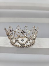 Small Silver/Gold /rose gold Rhinestone full crown 2.5 Inch, Missing 1 Rhineston