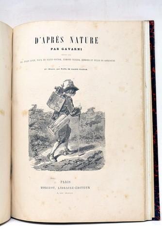 Nach der Natur von Gavarni Tafeln 1, 2, 3 Zehn Paris 1860 - Bild 11 von 12