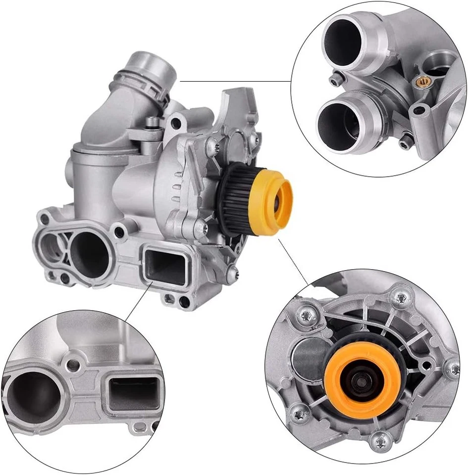 Conjunto de bomba de agua de aluminio compatible con Audi A3 A4 TT VW Tiguan Jetta Golf GTI Eos Foto 4 de 4