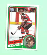 (1) PAT VERBEEK 1984-85 O-PEE-CHEE # 121 DEVILS ROOKIE VG CARD (N1912). rookie card picture