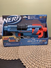 Nerf Elite 2.0 Commander RD-6 Blaster 12 Official Nerf Darts 6-Dart Rotating OEM