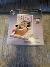 Statuina 3D dipinta a mano Looney Tunes con orologio al quarzo diavolo della Tasmania